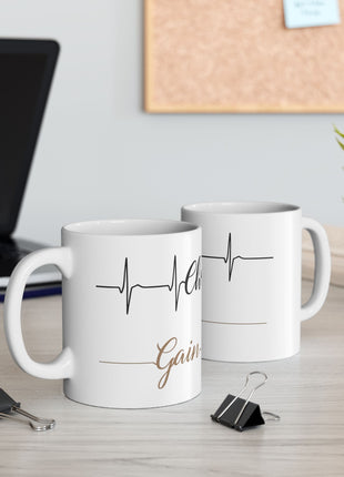Faith-Inspired Ceramic Mug - Heartbeat Design, Christian Gift, Inspirational Coffee Mug, Religious Decor, Spiritual Encouragement