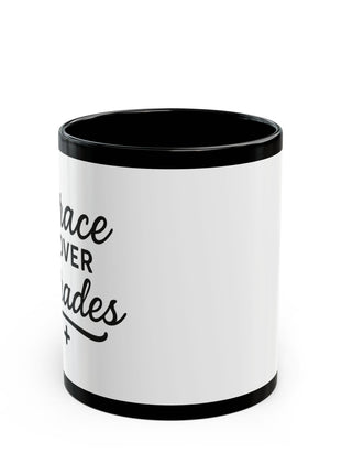 Grace Over Grades Black Coffee Mug for All Occasions, Gift for Him or Her, Funny Mug, Customizable Cup, Unique Birthday Present