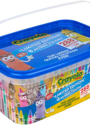 Crayon Tub - Limited Edition Colors (288Ct), Bulk Crayons for Kids, Must Have Classroom Art Supplies for Preschool & Kindergarten, Bulk Classroom Essentials
