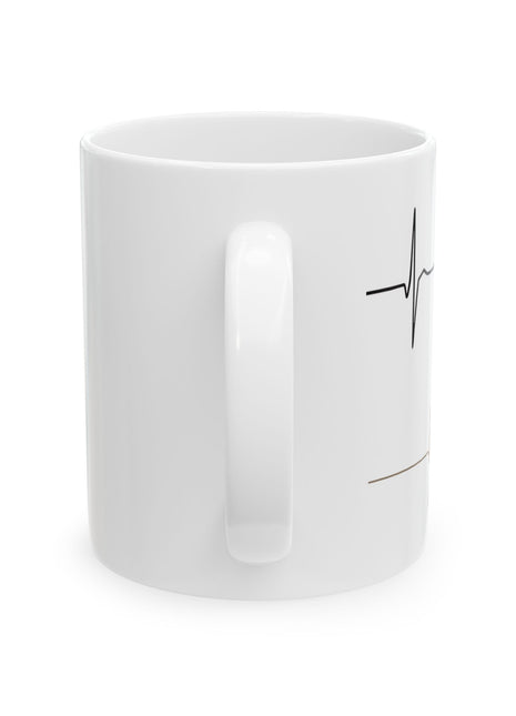 Faith-Inspired Ceramic Mug - Heartbeat Design, Christian Gift, Inspirational Coffee Mug, Religious Decor, Spiritual Encouragement
