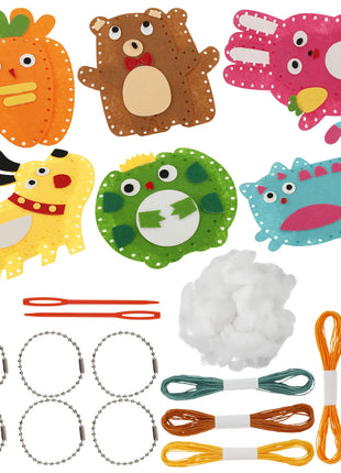 Sewing Kit Cute Animal Sewing Craft Set Fun and Educational DIY Doll Sewing Toys for Kids Beginners DIY Handcraft Sewing Kit