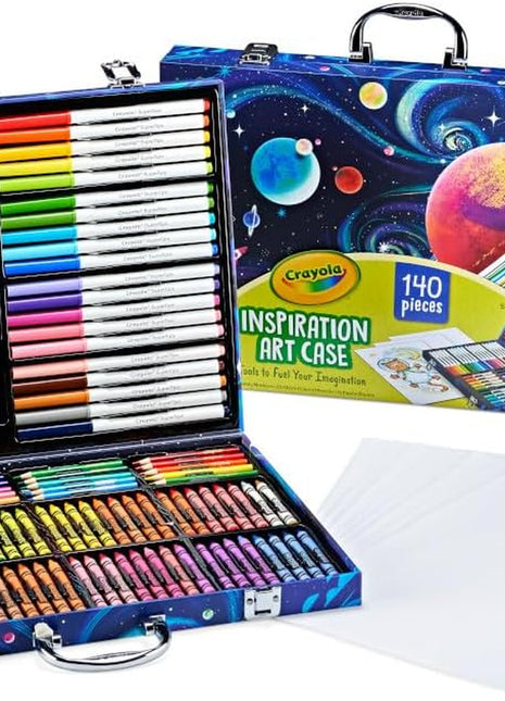 Inspiration Art Case Coloring Set, 140Pc Space Theme – Art Kit for Kids, Crayons, Markers, Pencils, Gift for Boys & Girls, Ages 5, 6, 7, 8 [Amazon Exclusive]