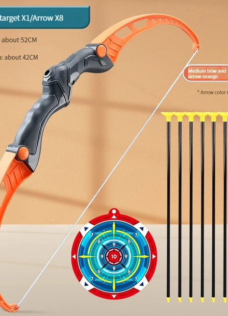 52Cm Bow and Arrow Toy Set for Children Archery Practice Recurve Outdoor Sorts Shooting Toy with Target Boys Kids Gifts