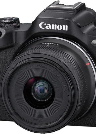 EOS R50 Content Creator Kit, Hybrid Mirrorless Camera with Rf-S18-45Mm F4.5-6.3 IS STM Lens, Tripod Grip, Microphone, Wireless Remote Control, 24.2 MP CMOS (APS-C) Sensor, Vlogging Camera, Black