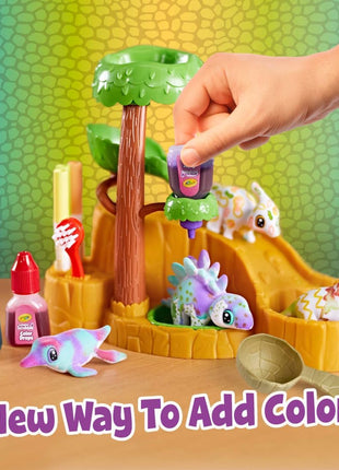 Scribble Scrubbie Pets Dinosaur Waterslide, Dinosaur Toys for Kids, Pet Grooming Toy, Gifts for Boys & Girls, Ages 3+
