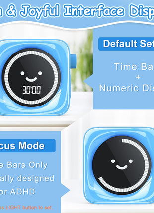 Visual Timer for Kids, 99 Minute Digital Cute Kids Visual Timer Classroom Timer for Homeschool Supplies Study Teaching Time Management Tool Countdown Timer