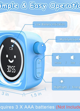 Visual Timer for Kids, 99 Minute Digital Cute Kids Visual Timer Classroom Timer for Homeschool Supplies Study Teaching Time Management Tool Countdown Timer
