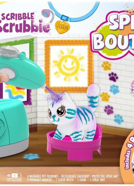 Scribble Scrubbie Pets Spray Boutique, Airbrush Art Set for Kids, DIY Crafts for Toddlers, Kids Toys, Gifts for Girls & Boys, Ages 3+