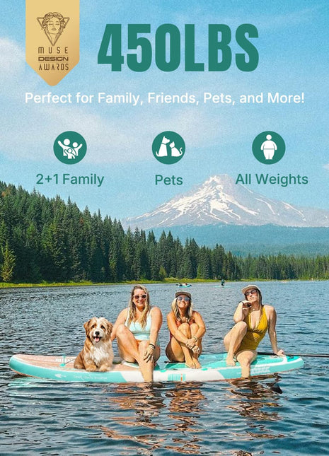 Inflatable Stand up Paddle Board with SUP Accessories, Anti-Slip EVA Deck, 10’6’’ Inflatable Paddle Boards for Adults & Youth of All Skill Levels