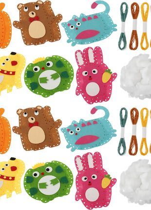 Sewing Kit Cute Animal Sewing Craft Set Fun and Educational DIY Doll Sewing Toys for Kids Beginners DIY Handcraft Sewing Kit
