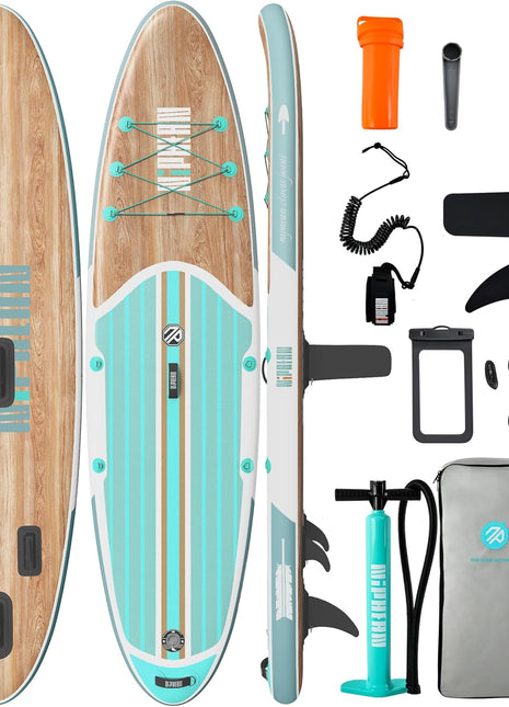 Inflatable Stand up Paddle Board with SUP Accessories, Anti-Slip EVA Deck, 10’6’’ Inflatable Paddle Boards for Adults & Youth of All Skill Levels
