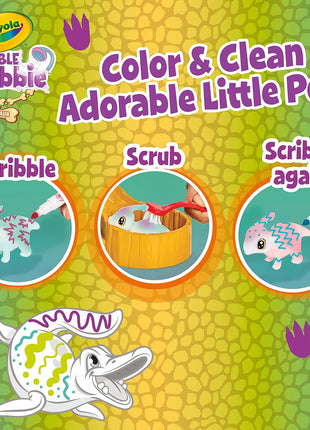 Scribble Scrubbie Pets Dinosaur Waterslide, Dinosaur Toys for Kids, Pet Grooming Toy, Gifts for Boys & Girls, Ages 3+