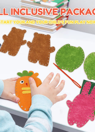 Sewing Kit Cute Animal Sewing Craft Set Fun and Educational DIY Doll Sewing Toys for Kids Beginners DIY Handcraft Sewing Kit