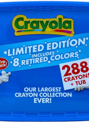 Crayon Tub - Limited Edition Colors (288Ct), Bulk Crayons for Kids, Must Have Classroom Art Supplies for Preschool & Kindergarten, Bulk Classroom Essentials