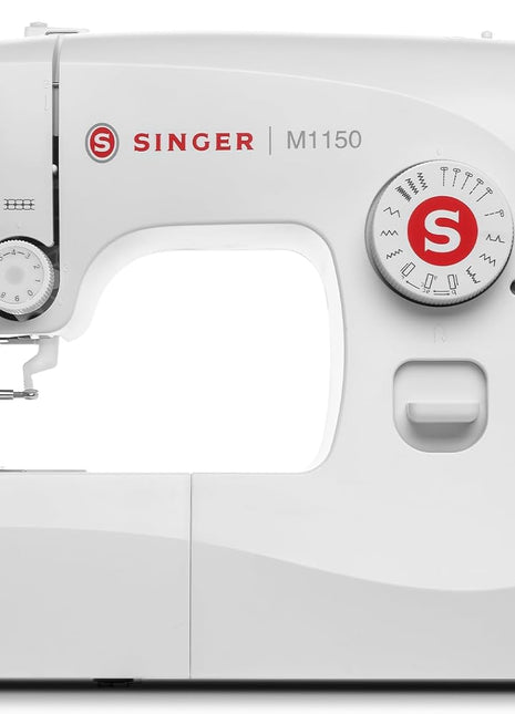 M1150 Portable Sewing Machine White – Accessories Included | 16 Stitches, Top Drop-In Bobbin, 4-Step Buttonhole, Free Arm, LED Light | Ideal Sewing Machine for Home Projects